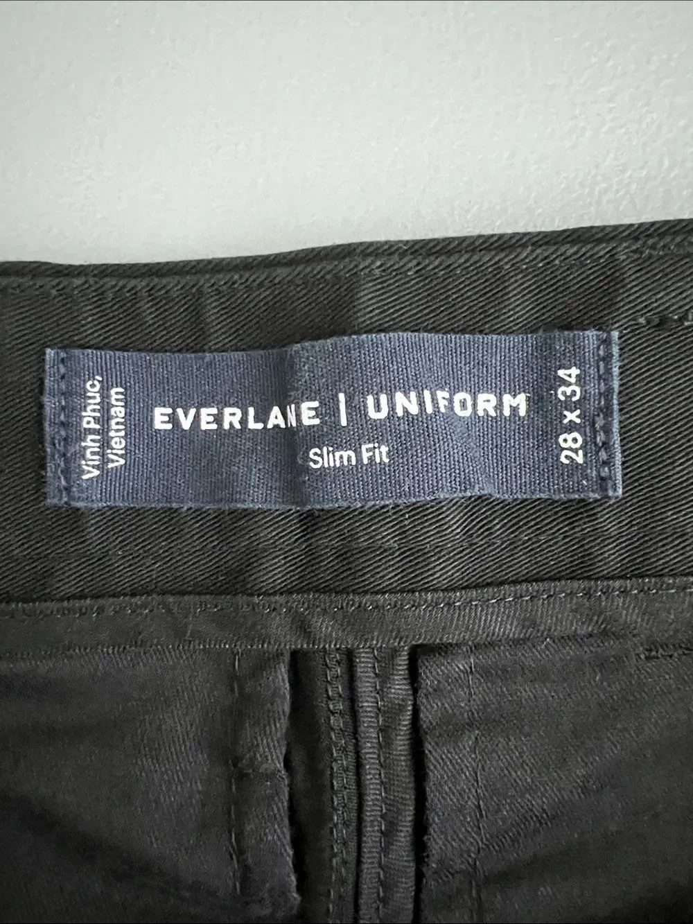 New Everlane THE PERFORMANCE CHINO Slim Fit in Black Size 28 X 34